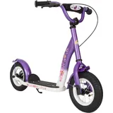 Bikestar Tretroller Kinderroller ab 4 - 5 Jahre | 10 Zoll Classic Edition | Lila & Weiß - Lila