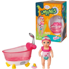 BABY BORN Puppenbadewanne Badewannen-Spielset mit Minis-Puppe Amy mehrfarbig 906101