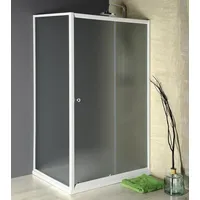 Aqualine Komplettdusche AMADEO Rechteckige Duschkabine 1100x800mm L/R Variante, Brick Glas, BxT: 110x80 cm, Aqualine-BTS110BTP80-SET