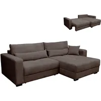 Funktionsecke - mocca - Boxspringfederung - Dauerschläfer mit Staukasten