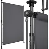 Tectake Klemmmarkise 108 x 310 cm grau Kunststoff