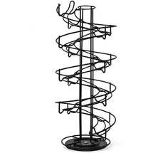 Joeji's Kitchen Eierablage im Spiral-Design Eierkorb Eierspirale Eierhalter für bis zu 36 Eier Metall Schwarz