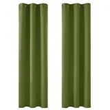 Deconovo Single Blackout Curtains Thermo-Verdunkelungsvorhänge für Schlafzimmer, Polyester, 140 x 260, 2