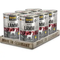 Belcando Baseline Nassfutter für Hunde, Lamm, 6X 400g Dose, 70% Fleisch für ausgewachsene Hunde, Hundefutter nass ohne Getreide, Made in Germany