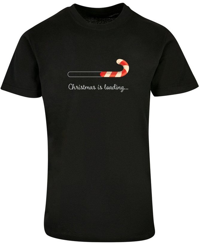 Merchcode T-Shirt Merchcode Herren Christmas Loading Basic Round Neck T-Shirt (1-tlg) schwarz 3XL
