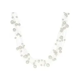 VALERO PEARLS Perlenkette unisize Silber/Weiß