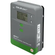 Qoltec Solar MPPT Laderegler mit Temperatursensor 30A |12V / 24V | LCD | 2 x USB | Bluetooth | APP | GEL | LiFePO4