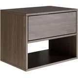 Selsey Framme – Nachttisch Hängend mit Schublade und Fach, Holzoptik Walnuss, 50 cm