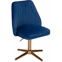 Wohnling Drehstuhl Samt blau