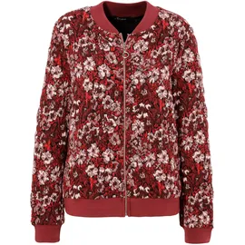 Aniston CASUAL Blouson mit kunstvollem Blumenmuster - jedes Teil ein Unikat Gr. 40, weinrot-wollweiß-rot-schwarz, , 95057555-40