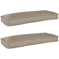 VidaXL Palettenkissen für Bank 2 Stück Taupe 100x40x8 cm