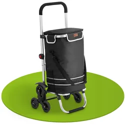 Juskys 3in1 Einkaufstrolley für Treppen - 56 L, modern & klappbar - Treppensteiger Trolley Schwarz