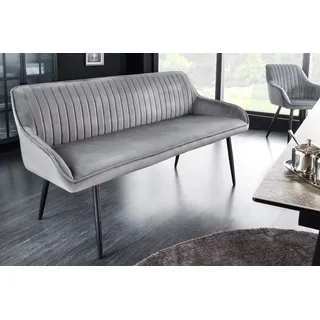 Riess-Ambiente Sitzbank TURIN - 160cm braun schwarz Metallbeine mit Armlehne