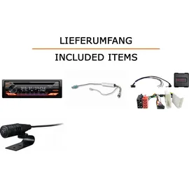 JUST SOUND best choice for caraudio Autoradio Einbaupaket JVC KD-DB922BT Renault Kangoo Typ W + Bluetooth Telefonieren Audiostreaming