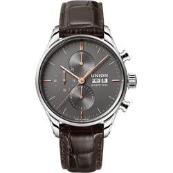 Union Glashütte Viro Chronograph D011.414.16.081.01 - anthrazit,braun - 44mm