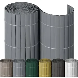 Noor Sichtschutzmatte PVC 1,2 x 3 m silber