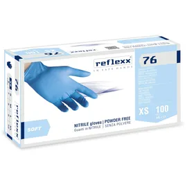 OEM Reflexx R76/XS Handschuhe Nitril Puderfrei Gr. 3.5, Größe XS, 100 Stück, hellblau