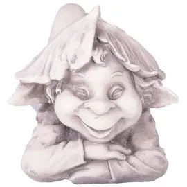 deluke Gartenfigur NOAH Troll Kunststoff Weiß 25x23x43cm Gartendeko Outdoor Figur