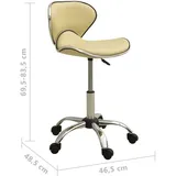 vidaXL Bürostuhl Creme Kunstleder