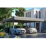 SKANHOLZ Carport Friesland Schiefergrau 557 x 708 cm mit Aluminiumdach