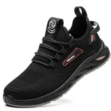 Hitmars Arbeitsschuhe Herren leicht Sicherheitsschuhe Damen Sportlich Stahlkappenschuhe Schutzschuhe Atmungsaktiv rutschfest EU40 - 40 EU