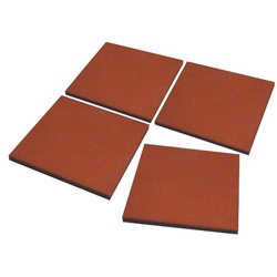 Fallschutzplatten – 50 x 50 cm braunrote Gummimatten, 2,5 cm dick, stoßdämpfend, rutschfest, wetterfest, ideal für Spielgeräte, einfache Verlegung