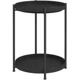 Homcom Beistelltisch Schwarz Stahl 44 x 44 x 56 cm