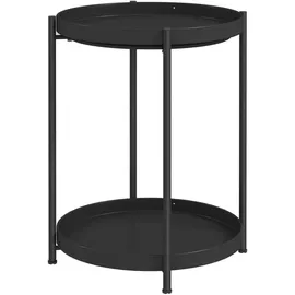 Homcom Beistelltisch Schwarz Stahl 44 x 44 x 56 cm