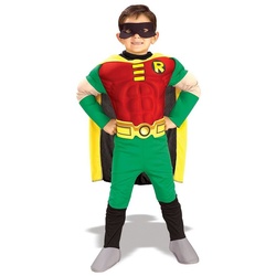 Rubie ́s Kostüm Original Batman Robin, Original lizenziertes Robin Retro Kostüm aus der Batman TV-Serie grün 140