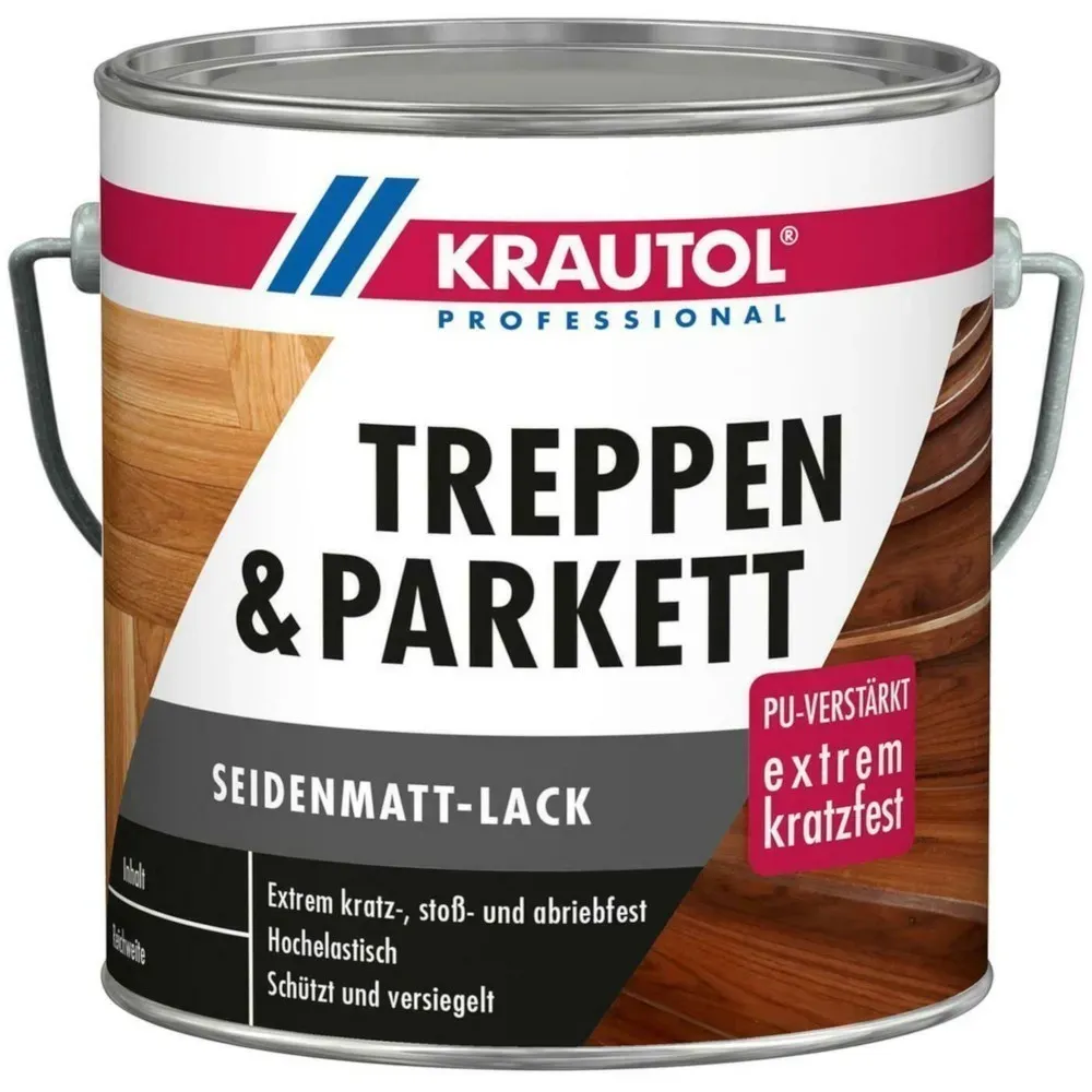 KRAUTOL TREPPEN- & PARKETTLACK | farblos - seidenmatt - 2,5ltr