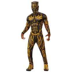 Rubie ́s Kostüm Erik Killmonger, Sei der böse Gegenspieler des Black Panther! schwarz M-L
