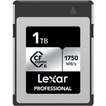 Lexar Professional 1TB CFexpress Karte, Typ B CFe Karte, bis zu 1750MB/s Lesegeschwindigkeit, mit PCIe Gen3x2, kompatibel mit DSLR, rückwärts mit XQD Kamera