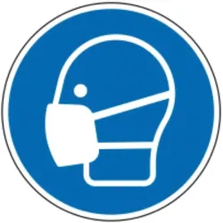 Gebotsschild als Symbol leichten Atemschutz benutzen (K1, 200 x 200 mm)