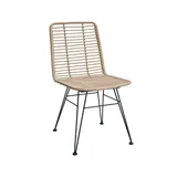Vintagehaus Gartenstuhl Rattanstuhl Esszimmerstuhl Hacienda Vela PE-Rattan In/Outdoor Natur