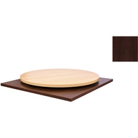 pemora Tischplatte Laminat (HPL) Ø 60 cm - 26 mm stark, Dekor nussbaum dunkel