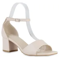 Stiefelparadies Damen Klassische Sandaletten in Beige