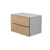 VCM Holz Wandschublade Wand Hänge Nachttisch Usal L