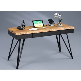 m2 Kollektion Schreibtisch Dubai in Wildeiche massiv, B/H/T = 140x76x56cm