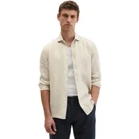 Marc O'Polo Langarmhemd MARC O'POLO "aus feinem Leinen-Chambray", Herren, Gr. L, Normalgrößen, beige (medium beige), Obermaterial: 100% Leinen, unifarben, figurbetont normal, Doppelmanschette, Hemden