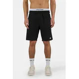 Pegador Shorts "Libco Structured Knit Shorts", Herren, Gr. XL, N-Gr, washed schwarz warm weiß, Web, Obermaterial: 70% Polyester, 30% Baumwolle, unifarben, regular fit ca. Mitte Oberschenkel, Hosen Shorts, Materialmix, regular fit