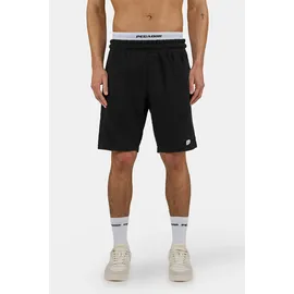 Pegador Shorts "Libco Structured Knit Shorts", Herren, Gr. XL, N-Gr, washed schwarz warm weiß, Web, Obermaterial: 70% Polyester, 30% Baumwolle, unifarben, regular fit ca. Mitte Oberschenkel, Hosen Shorts, Materialmix, regular fit