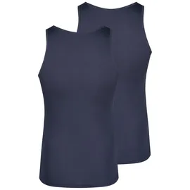 SKINY Herren 2er Pack - Tank Top DP, ärmellos, Feinripp, Baumwolle Blau L