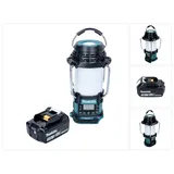 Makita DMR 056 F1 Akku Radio 18 V FM DAB+ mit Laterne 360° Taschenlampe IP65 + 1x Akku 3,0 Ah - ohne Ladegerät