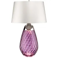 Elstead Lighting Tischleuchte Schreibtischlampe Beistelllampe Nachttischlampe Glas Rosa H