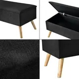 [en.casa] Sitztruhe Salford 79x39,5x39,5 cm Schwarz