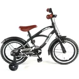 Volare Black Cruiser Kinderfahrrad - Jungen - 14 Zoll - Schwarz - 95% zusammengebaut - Schwarz