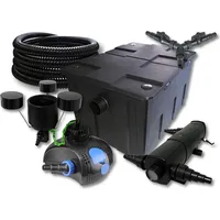 Wiltec SunSun, Brunnen - Gartenteich, Teichfilter Set 60000l 24W,