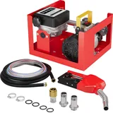 Wiltec Heizöl- und Dieselpumpe 230V/550W 20-60l/min selbstansaugend Pumpe mit automatischer Pistole, Kraftstoffpumpe, Absaugpumpe