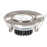 LEDxOn EDOS 1er Einbaustrahler schwenkbar IP65 9W 730lm 3000K nickel