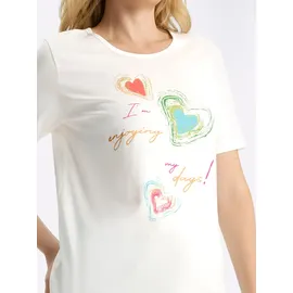 Sieh an! Kurzarm-Shirt in ecru-apfel | Gr.: 40